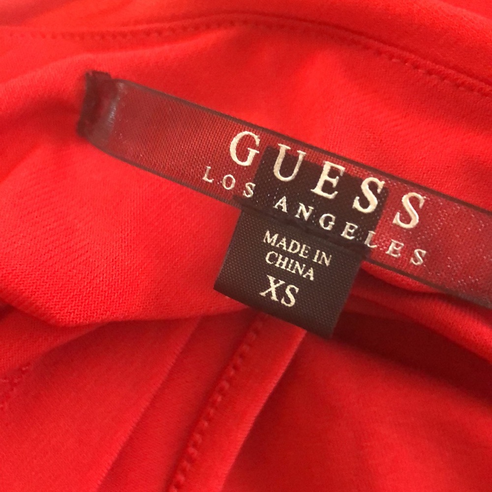 Guess Ruby Red Jumpsuit With Batwing Sleeves - image 3